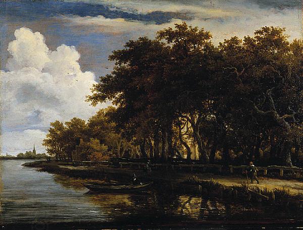 Meindert Hobbema View Along the Amstel China oil painting art
